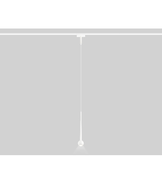 Светильник трековый светодиодный GV1642 WH белый IP20 9W 4200K 48V D75*1500