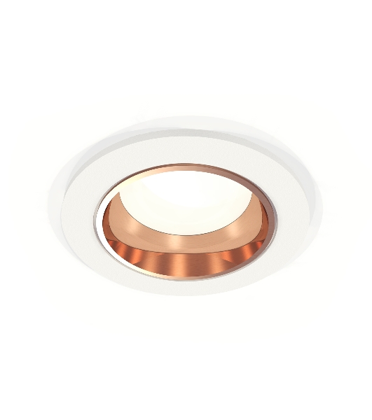 Комплект встраиваемого светильника Ambrella light XC6512005 SWH/PPG белый песок/золото розовое полированное MR16 GU5.3 (C6512, N6114)
