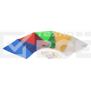 Папка-уголок Бюрократ -E366 5 уровн. A4 пластик 0.15мм ассорти