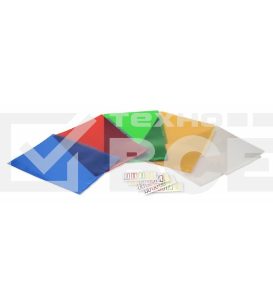 Папка-уголок Бюрократ -E366 5 уровн. A4 пластик 0.15мм ассорти