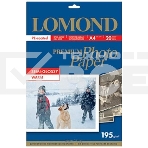 Фотобумага ПРЕМИУМ для стр.печати LOMOND А4, 195 г/м2 односторонняя Warm Semi- Glossy (20л), фото 1