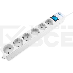 Фильтр-удлинитель PowerCube PRO (SPL(5+1)-16B-P-3M) 3.0 м, LC контур - подавление В/Ч помех, 16А/3,5кВт