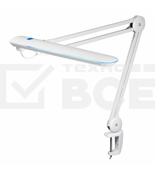 Лампа настольная бестеневая Rexant, струбцина, «Blue Stream», 60 SMD LED, белая