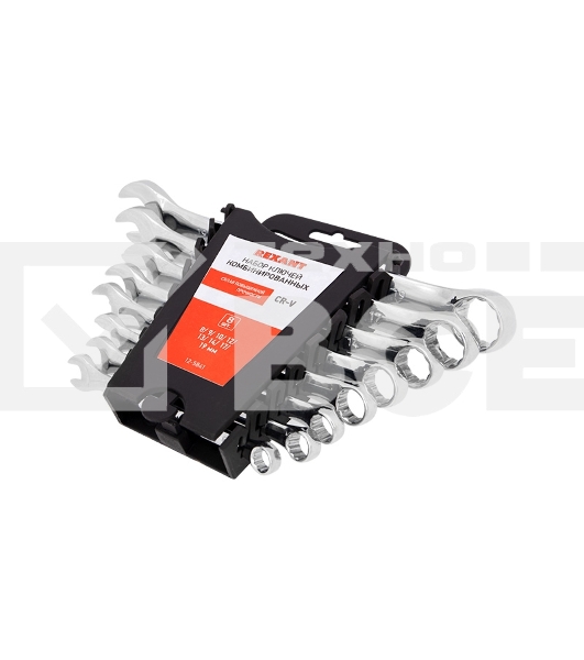 Набор ключей комбинированных Rexant (8-19 мм), 8 шт., CrV, зеркальное хромирование