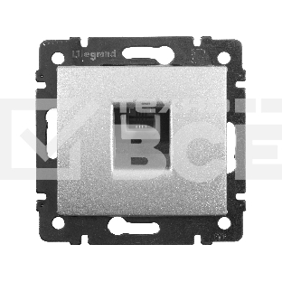 Розетка 1хRJ11, алюм. Valena Розетка 1хRJ11, алюм.