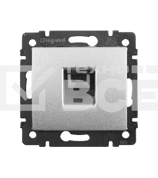 Розетка 1хRJ11, алюм. Valena Розетка 1хRJ11, алюм.