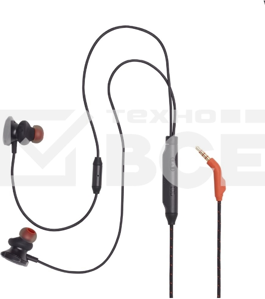Наушники JBL Quantum 50 (накладные), черный Сопротивление 16 Ом, силиконовые вкладыши трех размеров, вес 21.5г, цвет черный