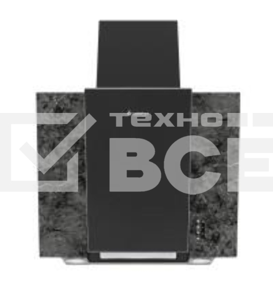 Вытяжка наклонная Gefest ВО 3603 К53 черный/серый мрамор, 60 см, 550 куб. м/ч, 76 дБ