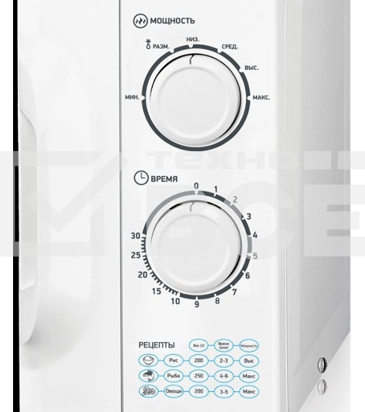 Микроволновая печь BBK 23MWS-927M/W белый, 23 л, 900 Вт, сенсор/поворотный механизм