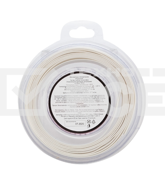 Трубка термоусаживаемая Rexant 8.0/4.0мм белый ролик 2.44 м