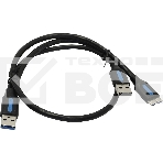 Кабель Vention USB 3.0 AM/micro B, USB 2.0 AM - 0.5м Кабель Vention USB 3.0 AM/micro B, USB 2.0 AM - 0.5м, фото2