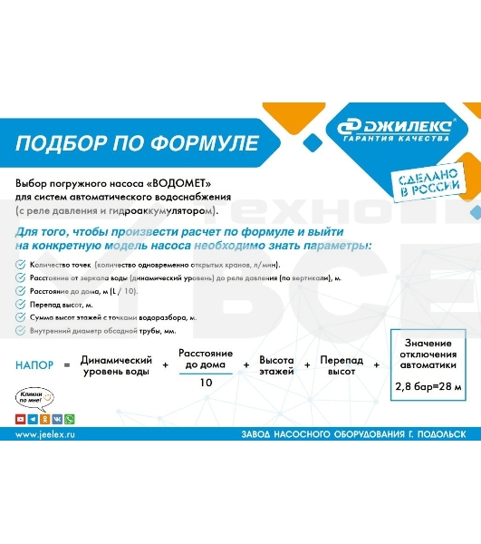 Насос скважинный Джилекс ВОДОМЕТ 3Д 55/50 (5600)