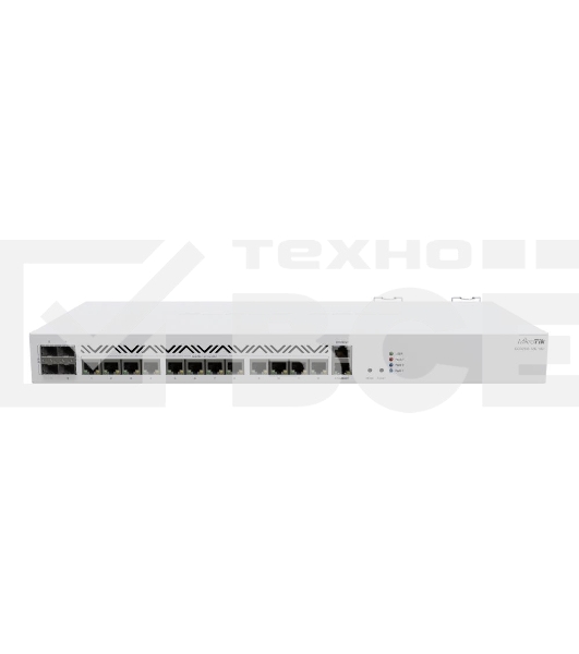Маршрутизатор Mikrotik CCR2116-12G-4S+ Cloud Core Router 2116-12G-4S+ with Amazon Annapurna Labs Alpine v3 AL73400 CPU (16-cores, 2GHz per core), 16GB RAM, 4xSFP+ cage, 13xGbit LAN, M.2 PCIe slot, RouterOS L6, 1U rackmount case, Dual PSU