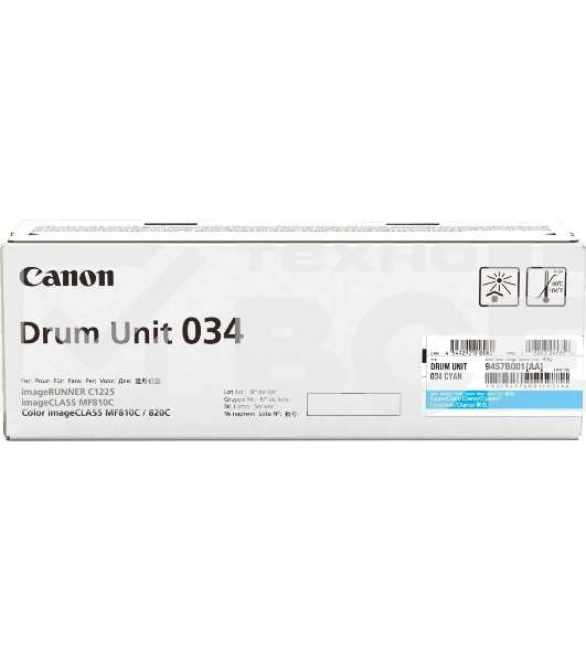 Фотобарабан Canon C-EXV034C cyan голубой, 34000 стр, для iR C1225/iF