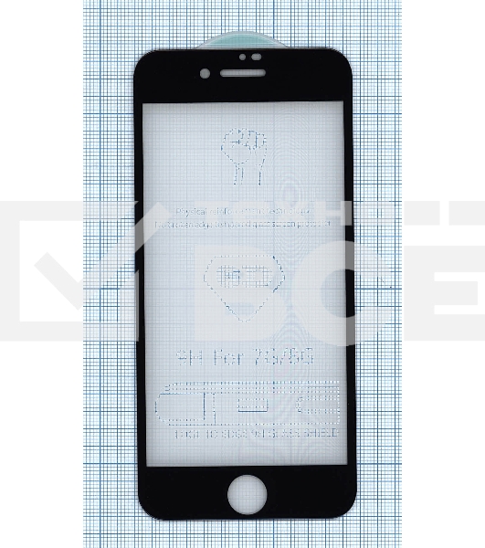 Защитное стекло 6D для Apple iPhone 7/8 черный