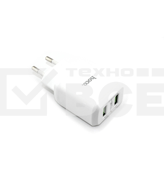 Зарядное устройство HOCO N6 Charmer QC3.0, 18W, два порта USB, 5V, 3.0A, белый