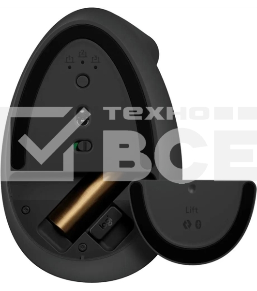 Мышь беспроводная Logitech Lift графитовый, 4000 dpi, радиоканал, Bluetooth, USB, кнопки - 6