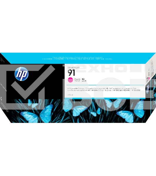 Картридж струйный HP №91 C9468A пурпурный для HP DJ Z6100 (775мл)