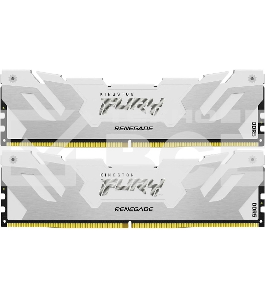 Оперативная память Kingston Fury Renegade, DDR5, 32GB (2x16GB), 6400MHz, CL32, радиатор, белый