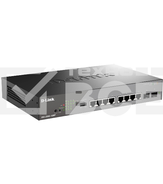 Сетевой коммутатор Smart L2 Surveillance Switch 8х1000Base-T PoE, 2x1000Base-X SFP, PoE Budget 130W, Long-range PoE up to 250m