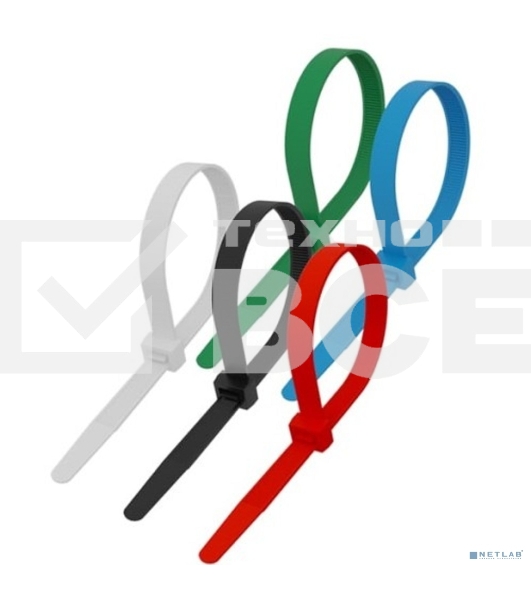 Хомут кабельный Rexant 3.6х200 нейл. разноцвет. (уп. 25 шт)