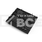 Газовая варочная панель Evelux HEG 615 BG Hi-Tech, 60 см, 4 конфорки, чугунные решетки, газ-контроль, электроподжиг, механическое управление, поверхность из закаленного стекла, цвет черный, фото 1