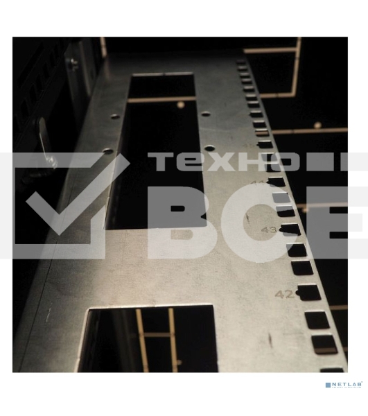 Шкаф телекоммуникационный напольный 42U (600 1000) дверь перфорированная, задние двойные перф., черный