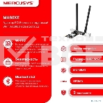 Сетевой адаптер Wi-Fi + Bluetooth Mercusys MA80XE AX3000 PCI Express (ант.внеш.несъем.) 2ант., фото3