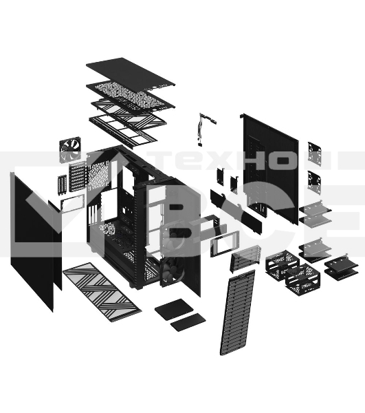 Корпус Fractal Design DEFINE 7 XL BLACK/full tower/E-ATX, EE-ATX, SSI-CEB, SSI-EEB/3x140mm fans inc./FD-C-DEF7X-01