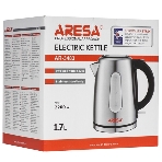 Электрочайник Aresa AR-3483 серебристый, 1.7 л, 2200 Вт, скрытый нагревательный элемент, фото10