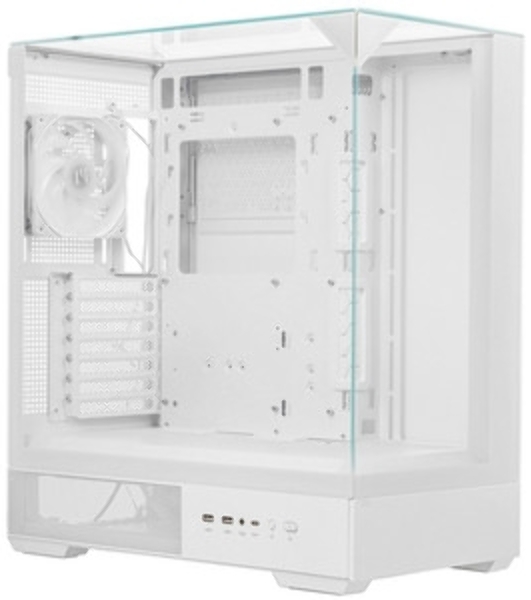 Компьютерный корпус ZALMAN P40 Prism, ATX, белый, WINDOW, 2x3.5', 3x2.5', 1xUSB TYPE-C, 2xUSB 3.0, REAR 1x120мм ARGb