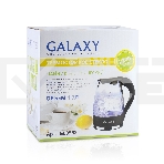 Чайник электрический Galaxy Line GL 0552, черный, стекло, 2200 Вт, 1,7 л, LED-подсветка, шкала уровня воды, корпус из термостойкого стекла, фото4