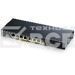 Коммутатор PoE+ Zyxel GS1100-10HP, 8xGE PoE+, 2xSFP, настольный, бесшумный, бюджет PoE 130 Вт, фото3