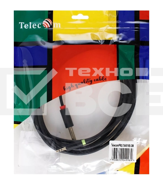 Кабель-адаптер 3.5ST(M)/2X6.35 ST(M), 3м, Telecom PRO <TAV6168-3M>