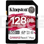 Флеш карта Kingston 128GB Canvas React Plus SDXC UHS-II 300R/260W U3 V90, фото2
