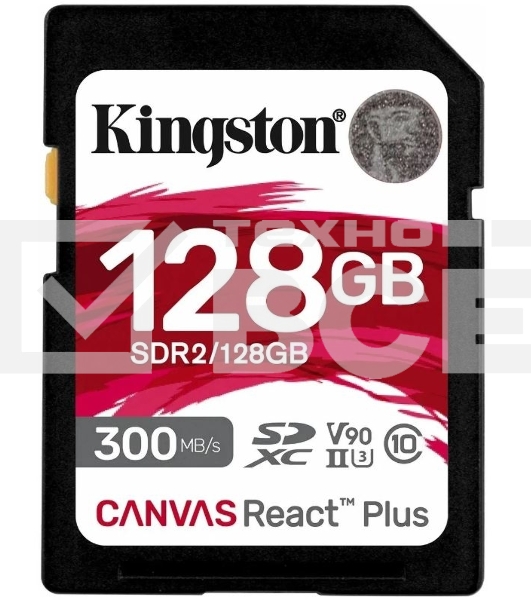 Флеш карта Kingston 128GB Canvas React Plus SDXC UHS-II 300R/260W U3 V90