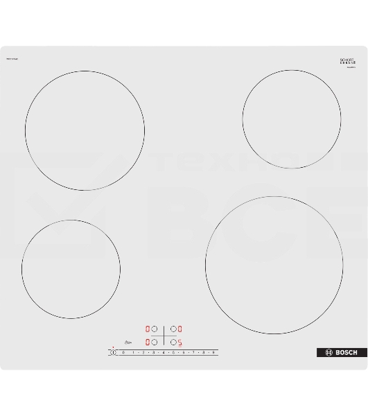 Варочная поверхность Bosch Serie 4 PKE612FA2E белый