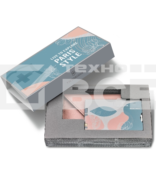 Швейцарская карта Victorinox Swiss Card Classic Paris Style (0.7100.E221) розовый коробка подарочная