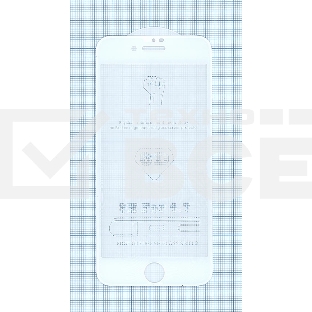 Защитное стекло 6D для Apple iPhone 7/8 белый