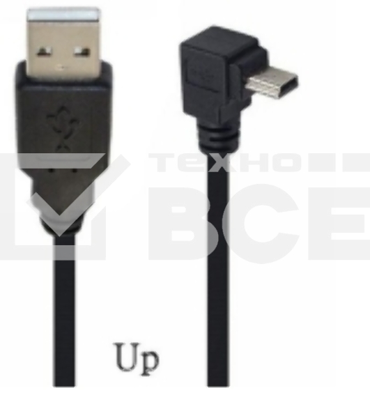 Кабель USB  Type A на Mini USB угол вверх  3 м