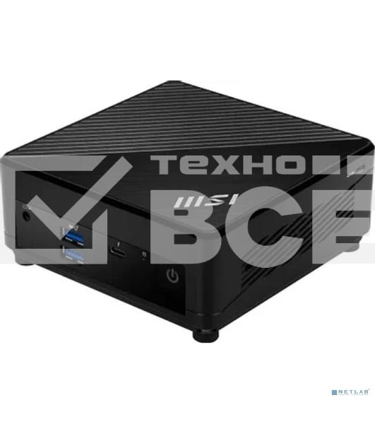 Неттоп MSI Cubi 5 12M-013RU i5 1235U (1.3) 16Gb SSD512Gb Iris Xe Windows 11 Professional 2.5xGbitEth+1xGbitEth WiFi BT 65W черный (9S6-B0A811-298)