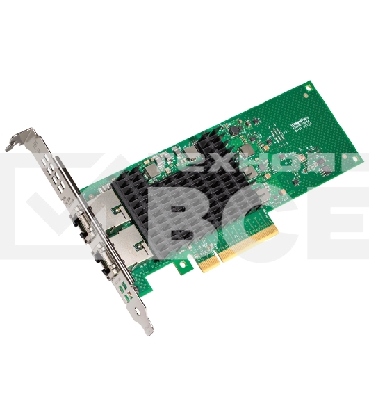 Сетевая карта/ Intel® Ethernet Network Adapter X710-T2L, Dual Ports RJ45, X710-AT2, 10GbE/5GbE/2.5GbE/1GbE/100Mb, PCIe v3.0 (8.0GT/s), QoS, VMDq, SR-IOV, iSCSI/NFS