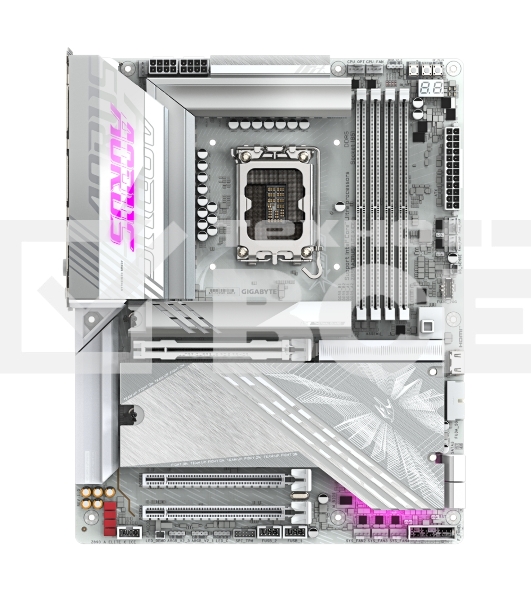 Материнская плата Gigabyte Z890 AORUS ELITE X ICE, LGA 1851, Intel Z890, 4xDDR5, 4xSATA, 5xM.2, 1xPCIe 5.0 x16, 1xPCIe 4.0 x4, 1xPCIe 4.0 x1, 1x 2.5Gb LAN, 4xUSB-A 3.2 Gen 1, 2xUSB-A 3.2 Gen 2, 4xUSB-A 2.0, 1xUSB-C (Thunderbolt 4), 2x3.5 мм, 7.1, ATX