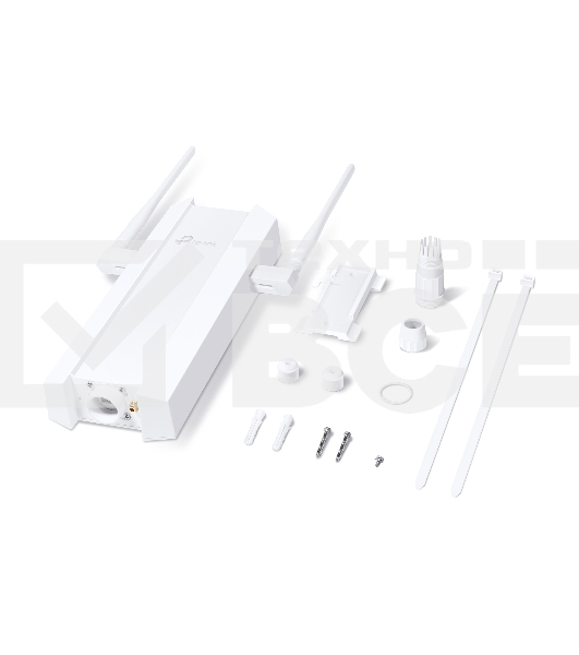 Двухдиапазонная точка доступа TP-Link EAP625-Outdoor HD, для улицы и помещений с поддержкой Wi-Fi 6 AX1800, 1 гиг. порт RJ45, 802.3af/at, Passive PoE (48 В, 0,5 А), IP67, 2 внешние антенны