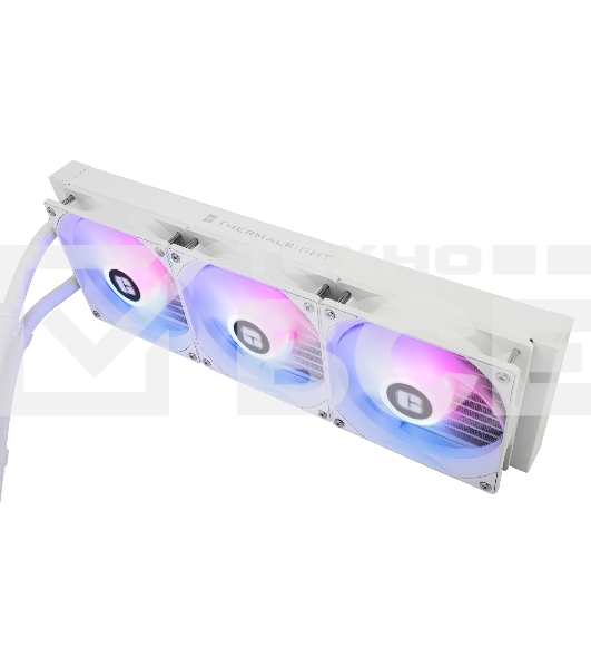 Водяное охлаждение для процессора Thermalright Aqua Elite 360 White ARGB V3 (360mm, White, ARGB/ Fans: 3x120mm, 66.17CFM, 25.6dBA, 1500RPM/ Pump height 53mm, 23dBA, 3300RPM, Rad thickness 27mm/ S: 1200, 1700, 1851, 2011, 2066, 115X, AM5, AM4)