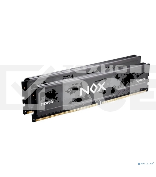 Оперативная память Apacer Nox, DDR5, 32Gb (2x16Gb), 5200MHz, CL40, DIMM, радиатор, серый/черный