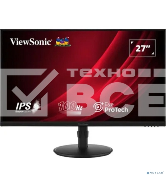 Монитор 27' ViewSonic VA2708-HDJ IPS 1920x1080, 100 Гц, 5 мс, 16:9, 250 кд/м2, 1xHDMI, 1xDP, 1x3.5 мм, черный