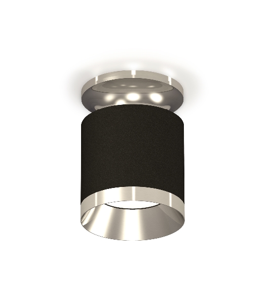 Светильник Ambrella Light XS7402082 SBK/PSL черный песок/серебро полированное MR16 GU5.3 (N7927, C7402, N7032)
