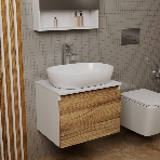 Комплект для ванной, 3 предмета (Тумба подвесная Bau Blackwood 60 + Раковина BAU 59х40, Смеситель высокий Hotel Still, нерж. сталь), фото15