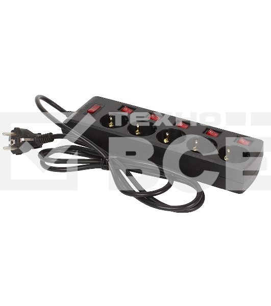 Сетевой фильтр Sven SF-05PL 1,8 м (5 розеток) черный 